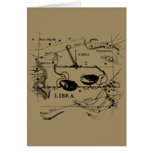 Vintage Libra Constellation Hevelius Style