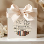 Vintage Library Card Floral Book Wedding Thank You Runder Aufkleber<br><div class="desc">Personalize this vintage library card floral books theme round wedding thank you favor stickers, featuring watercolor books, wildflowers, date stamp monogram detail, and fun literary "thank you for being such an important character in our story" message! Easily add your wording details to customize and make it your own. ♥ Custom...</div>