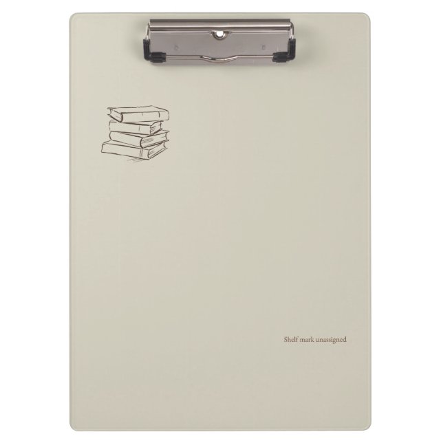 Vintage Library Dark Academia-Bundle of Books  Klemmbrett (Vorderseite)