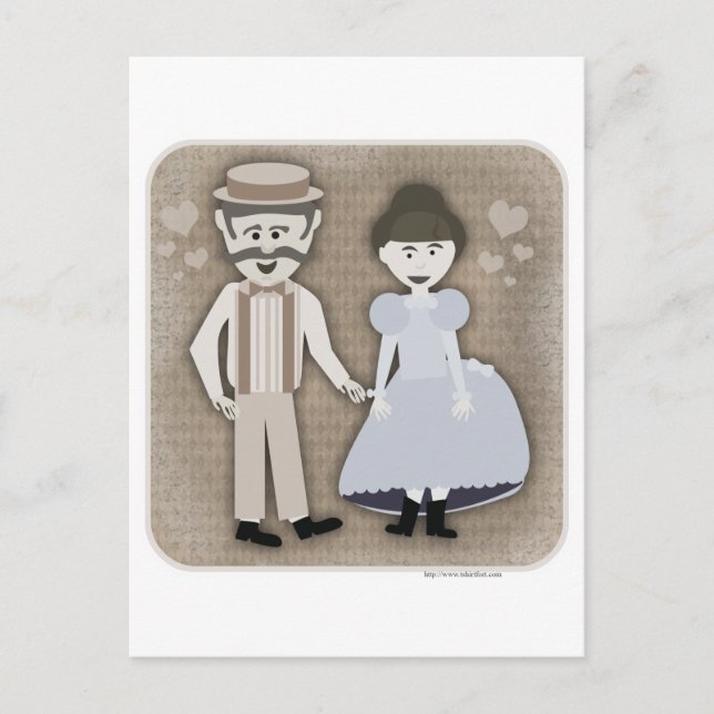 Vintage Liebe 1890er Jahre Postkarte (Vorderseite)