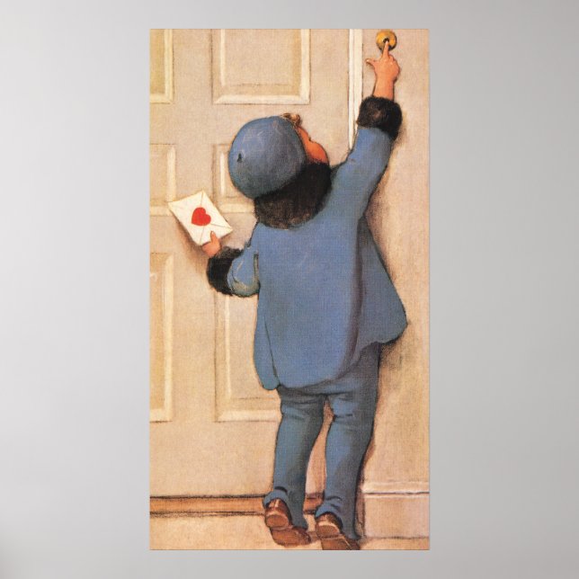 Vintage Liebe Brief von Jessie Willcox Smith Poster (Vorne)