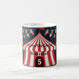 Vintage Liebe Circus Karneval Rotes Blaues Zeitalt Kaffeetasse