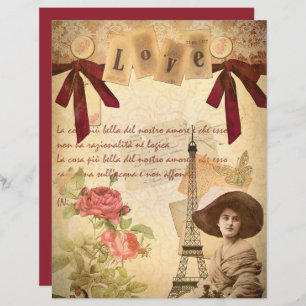 Vintage Liebe Collage Texture Scrapbook