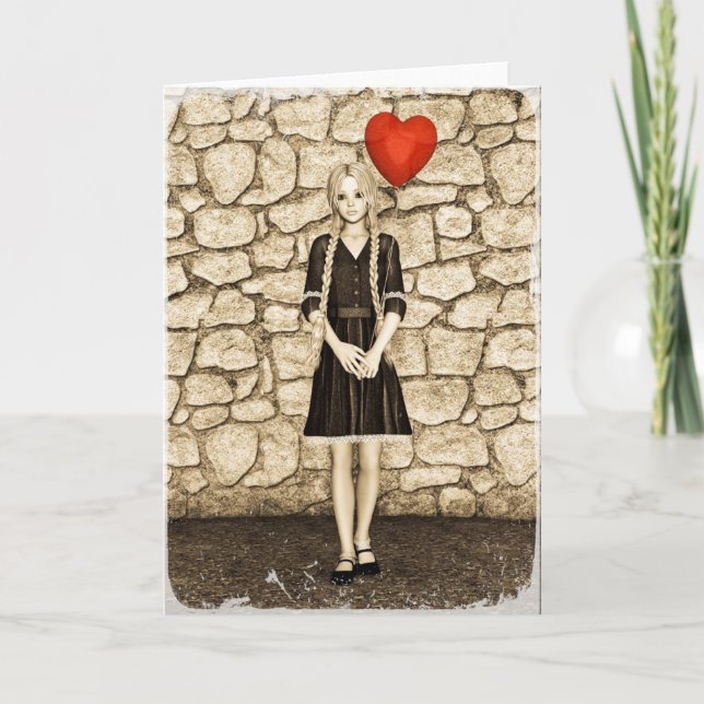 Vintage Liebe Feiertagskarte (Vorderseite)