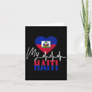 Vintage Liebe Haiti Beat Heart Flag Tag Haitian Ro Karte