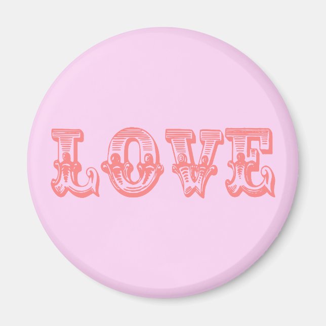 Vintage Liebe Magnet (Vorne)