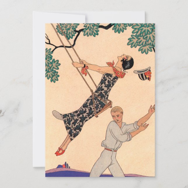 Vintage Liebe Romantik, Escarpolette Swing Barbier (Vorderseite)