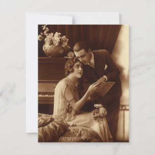 Vintage Liebe, Romantik, Romantisch, Termin vormer Einladung