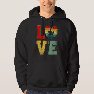 Vintage Liebe Schnecke Einzelhandel 70er 80er Herz Hoodie