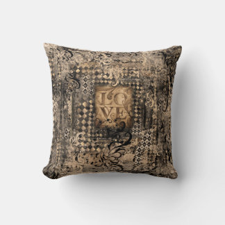 Vintage Liebe Sepia Art Pillow Kissen