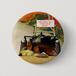 Vintage Liebe, Straße gesperrt, fahren Sie auf eig Button