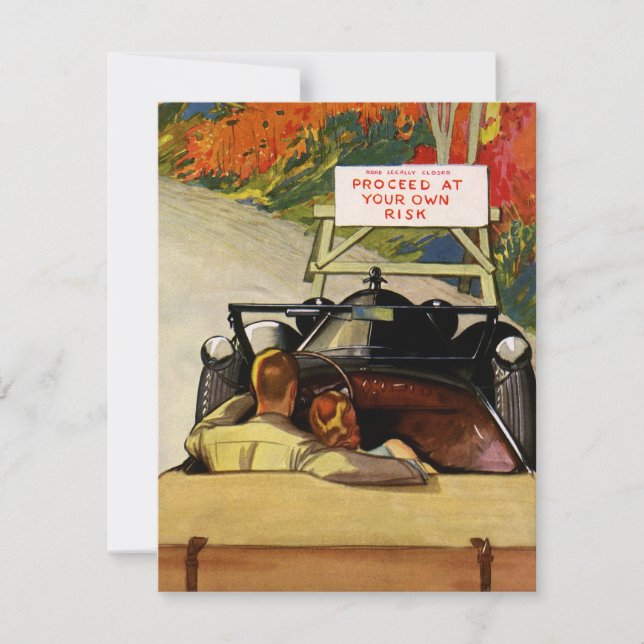 Vintage Liebe, Straßenschließung auf eigene Gefahr (Vorderseite)