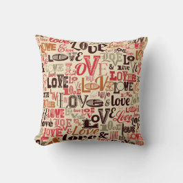 Vintage Liebe Typografie Kissen