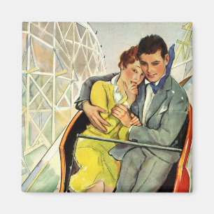Vintage Liebe und Romantik, Achterbahnfahrt Magnet