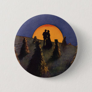 Vintage Liebe und Romantik, Ernte Moon Kiss Button