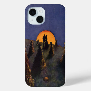 Vintage Liebe und Romantik, Ernte Moon Kiss iPhone 15 Hülle