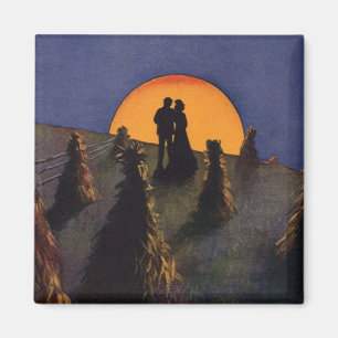 Vintage Liebe und Romantik, Ernte Moon Kiss Magnet
