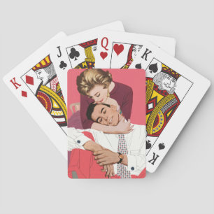 Vintage Liebe und Romantik, Frischvermählte in Ros Spielkarten