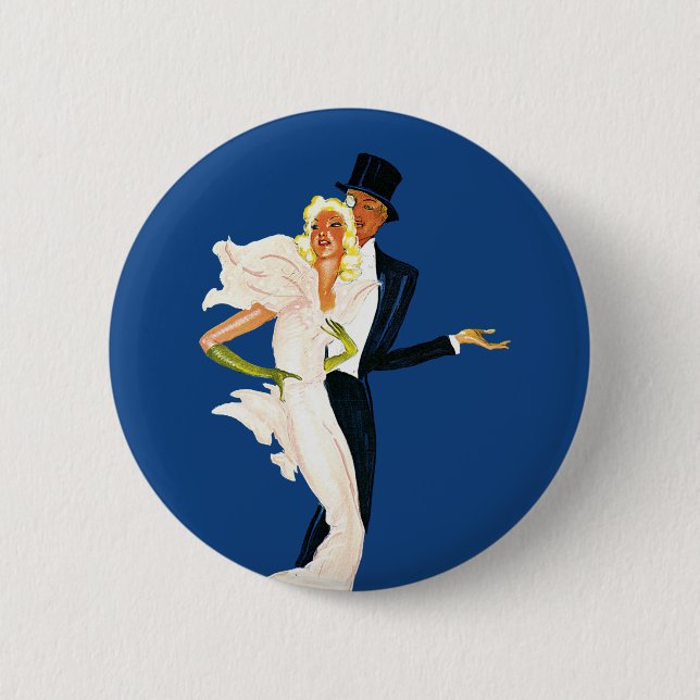 Vintage Liebe und Romantik, modernes Hochzeitskaff Button (Vorderseite)