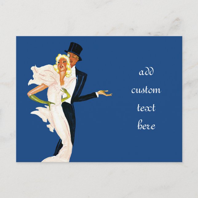 Vintage Liebe und Romantik, modernes Hochzeitskaff Postkarte (Vorderseite)