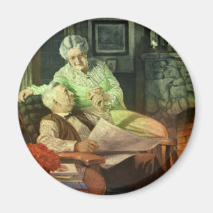 Vintage Liebe und Romantik; romantische Großeltern Magnet
