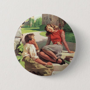 Vintage Liebe und Romantik, Schulliebe Button