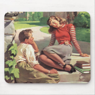 Vintage Liebe und Romantik, Schulschwarm Mousepad