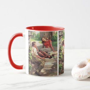 Vintage Liebe und Romantik, Schulschwarm Tasse