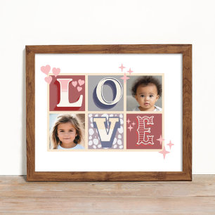 Vintage LIEBE Valentinstag Custom Fotos Poster