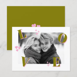 Vintage LIEBE Valentinstag Custom Fotos Postkarte