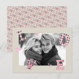 Vintage LIEBE Valentinstag Custom Fotos Postkarte