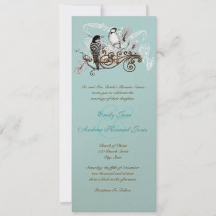 Vintage Liebe Woodpecker Birds Hochzeit Einladung