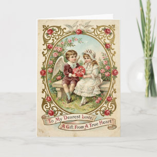 Vintage-Liebesgeschenk für Dich Karte