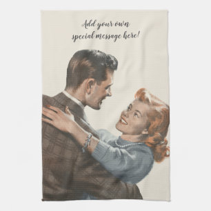 Vintage-Liebesromanze Frischvermählte - Sollen wir Geschirrtuch