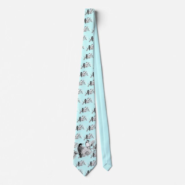 Vintage Liebesvögel Hochzeit Krawatte (Vorderseite)