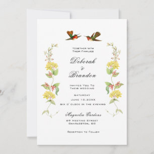 Vintage Liebesvögel Hochzeitseinladung Ankündigung