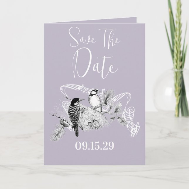 Vintage Liebesvögel Hochzeitseinladung Einladung (Vorderseite)