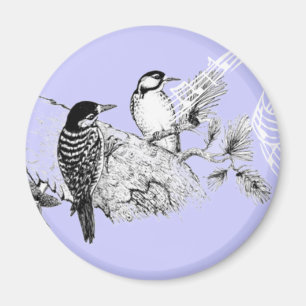 Vintage Liebesvögel Hochzeitseinladung Magnet