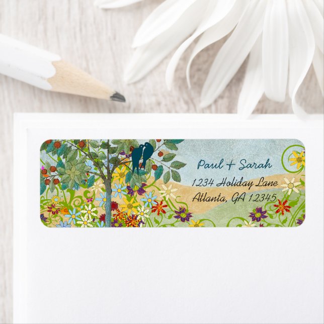 Vintage Liebesvögel Obstbaum Damaskus (Insitu)