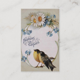 Vintage Liebhaber Vogel Ostergruß Visitenkarte