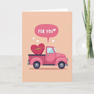 Vintage-Lieferwagen-Karte für dich Karte
