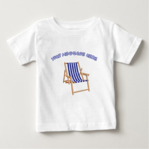 Vintage-Liegestuhl mit individuellem Text Sommer-G Baby T-shirt