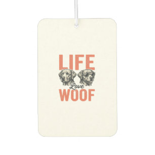 Vintage Life Love Woof Hund Grafikdesign_1 Autolufterfrischer