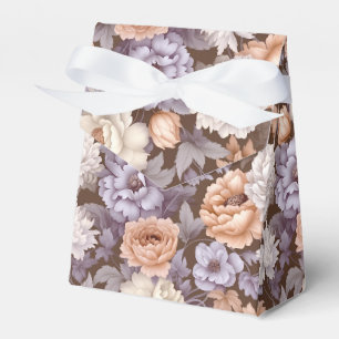 Vintage, lila beige taube Blume Geschenkschachtel