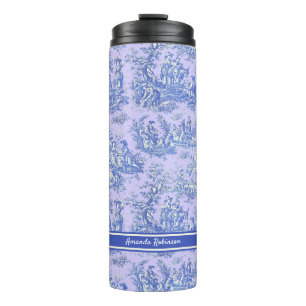 Vintage lila Blautafel Thermosbecher