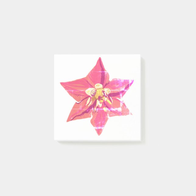 Vintage Lila Blume Post-it Klebezettel (Vorderseite)