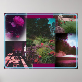 Vintage Lila FilmCollage Poster