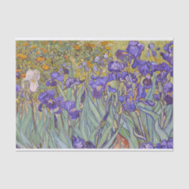 Vintage Lila Iris-Malerei Seidenpapier