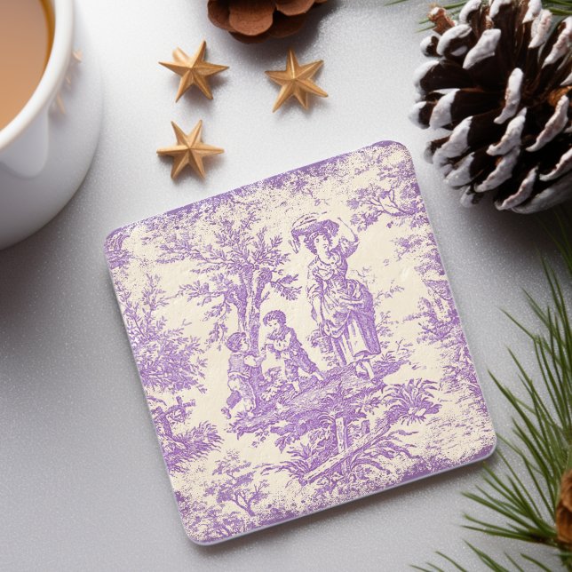 Vintage lila Kindertoilette Steinuntersetzer (Von Creator hochgeladen)