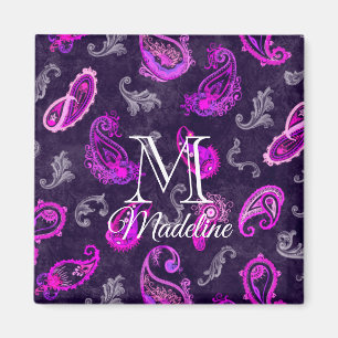 Vintage Lila Paisley Magnet